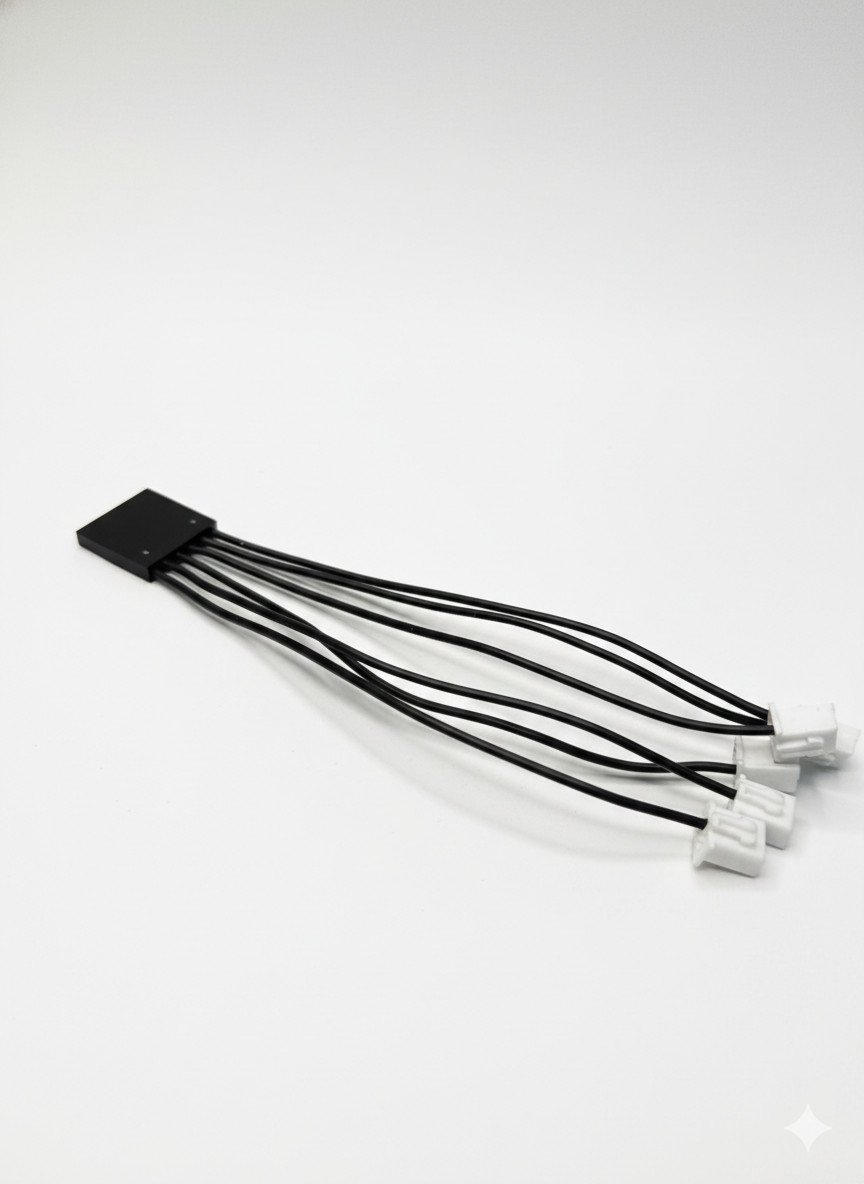 Cabo Chicote Adaptador JST 5 Pinos Para 2 Pinos Arcade Sanwa