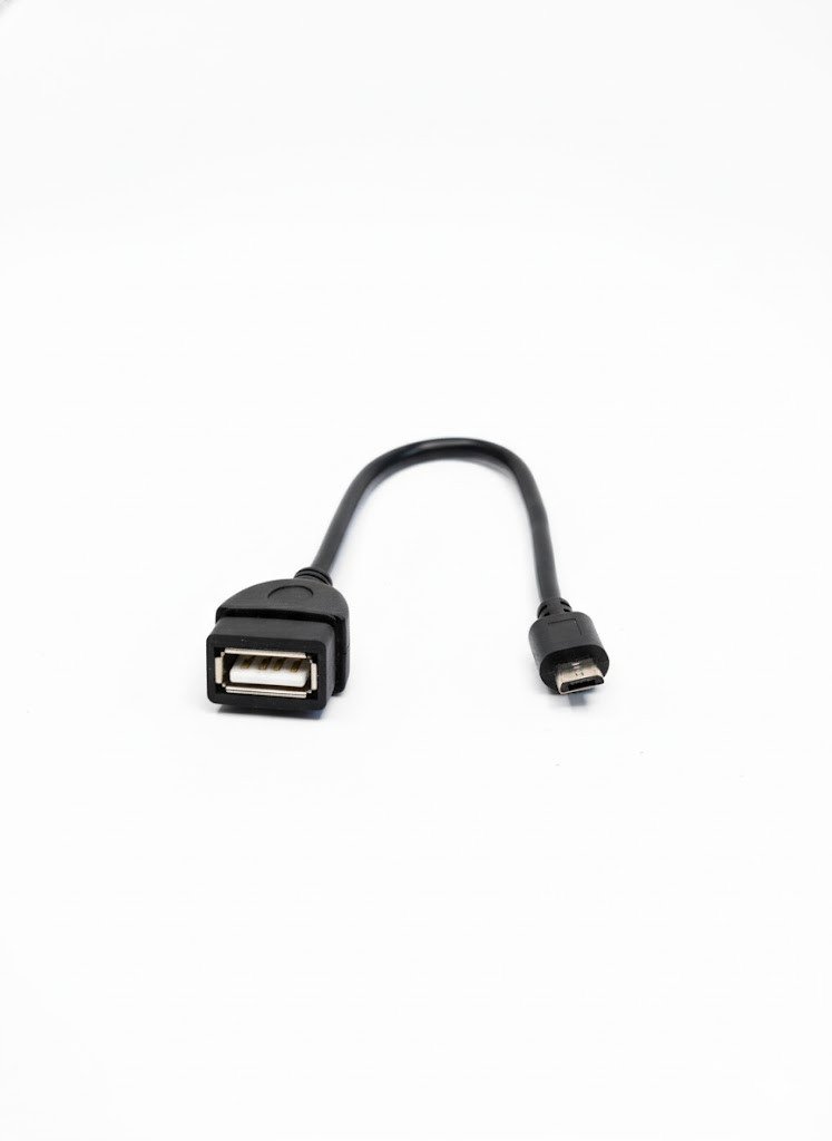 Cabo Adaptador OTG Micro USB V8 Para USB Fêmea Android Preto
