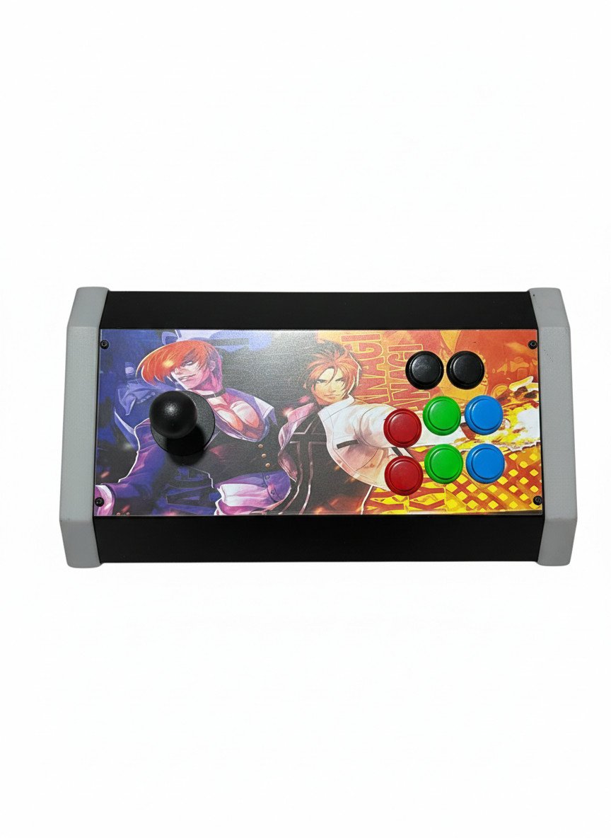 Controle Arcade Duplo Metal King of Fighters Zero Delay PC PS3 USB