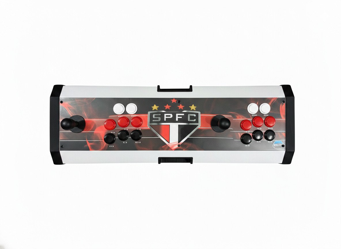 Controle Arcade Duplo Metal São Paulo FC Profissional USB