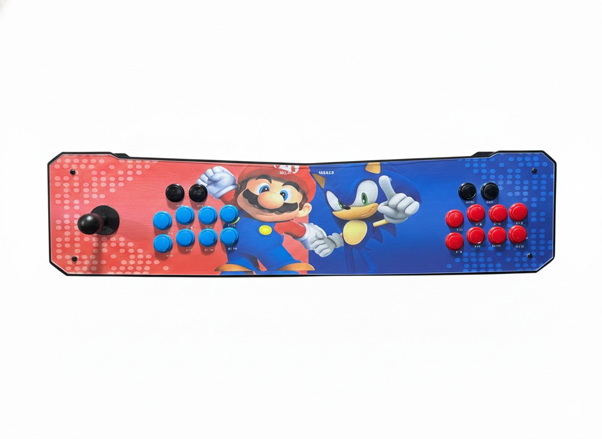 Controle Arcade Duplo Mario e Sonic Fightstick Zero Delay PC