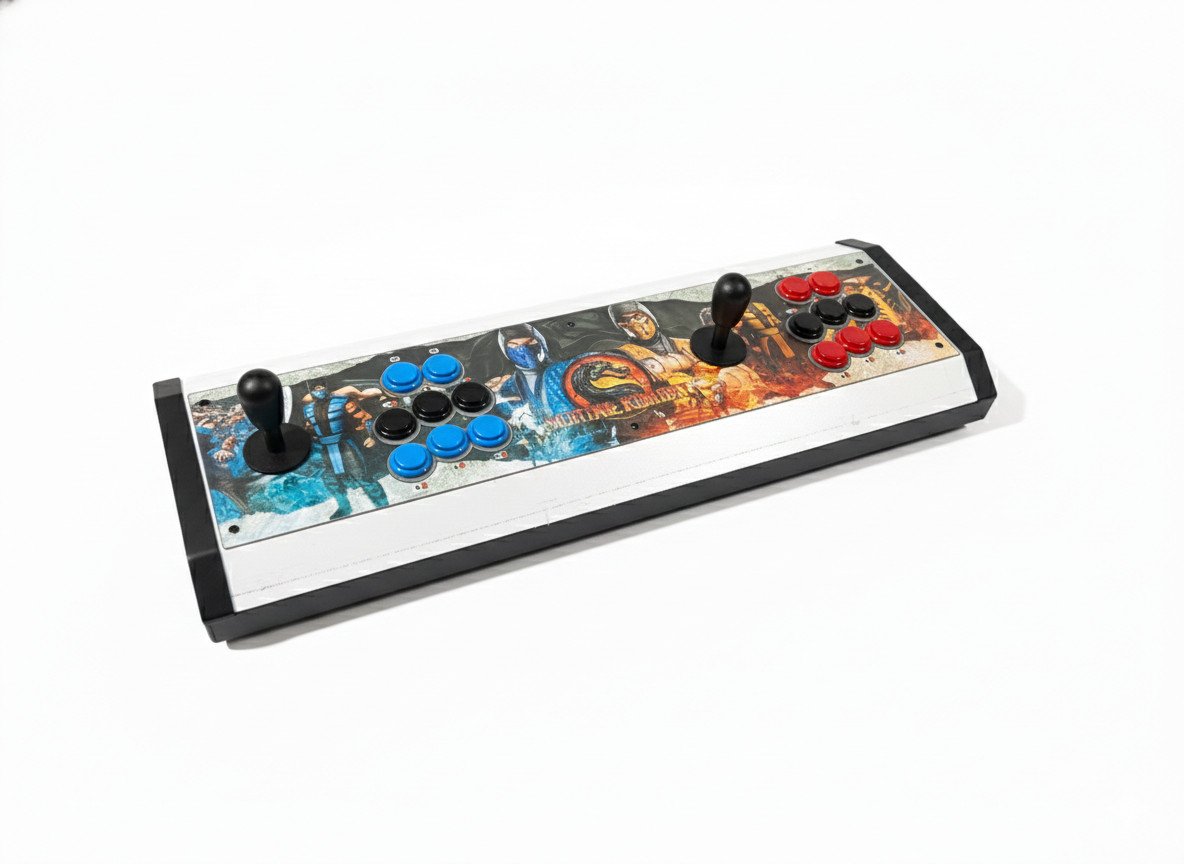 Controle Arcade Duplo Profissional Metal Mortal Kombat PC PS3 TV Box
