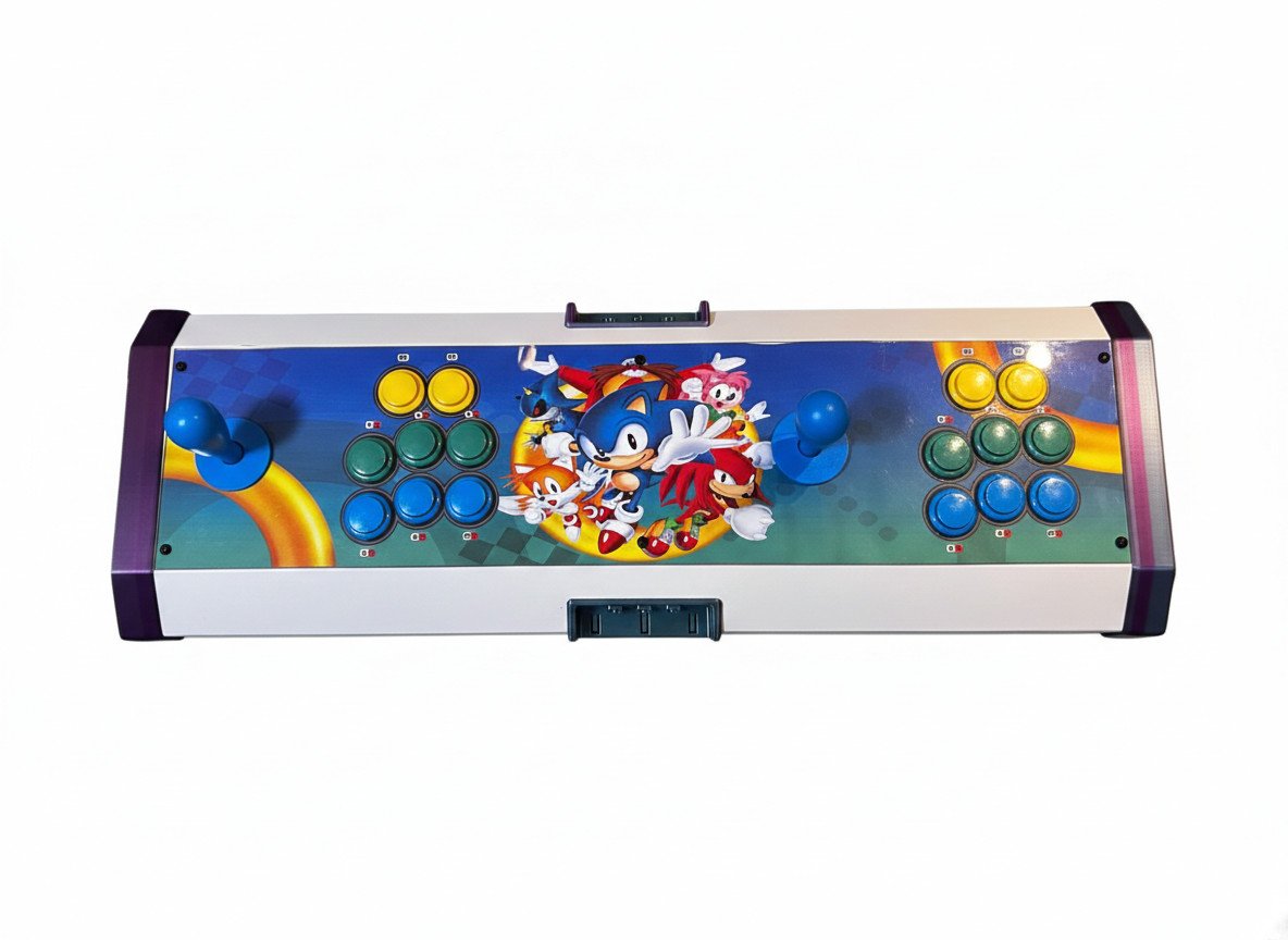 Controle Arcade Duplo Ultra Zero Delay Sonic Mania Premium