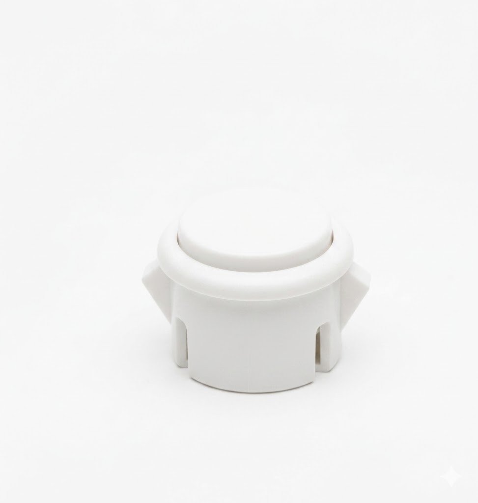 Botão Arcade Branco 30mm
