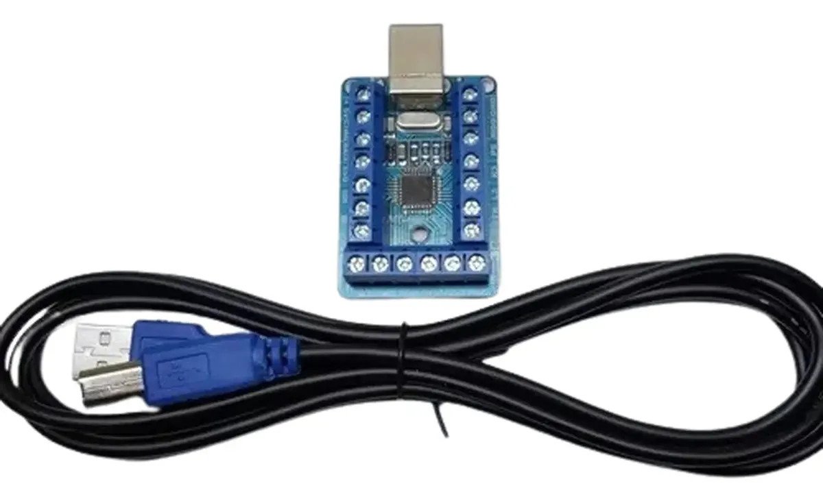 Placa Zero Delay Azul para Controle Arcade PC PS3 Raspberry